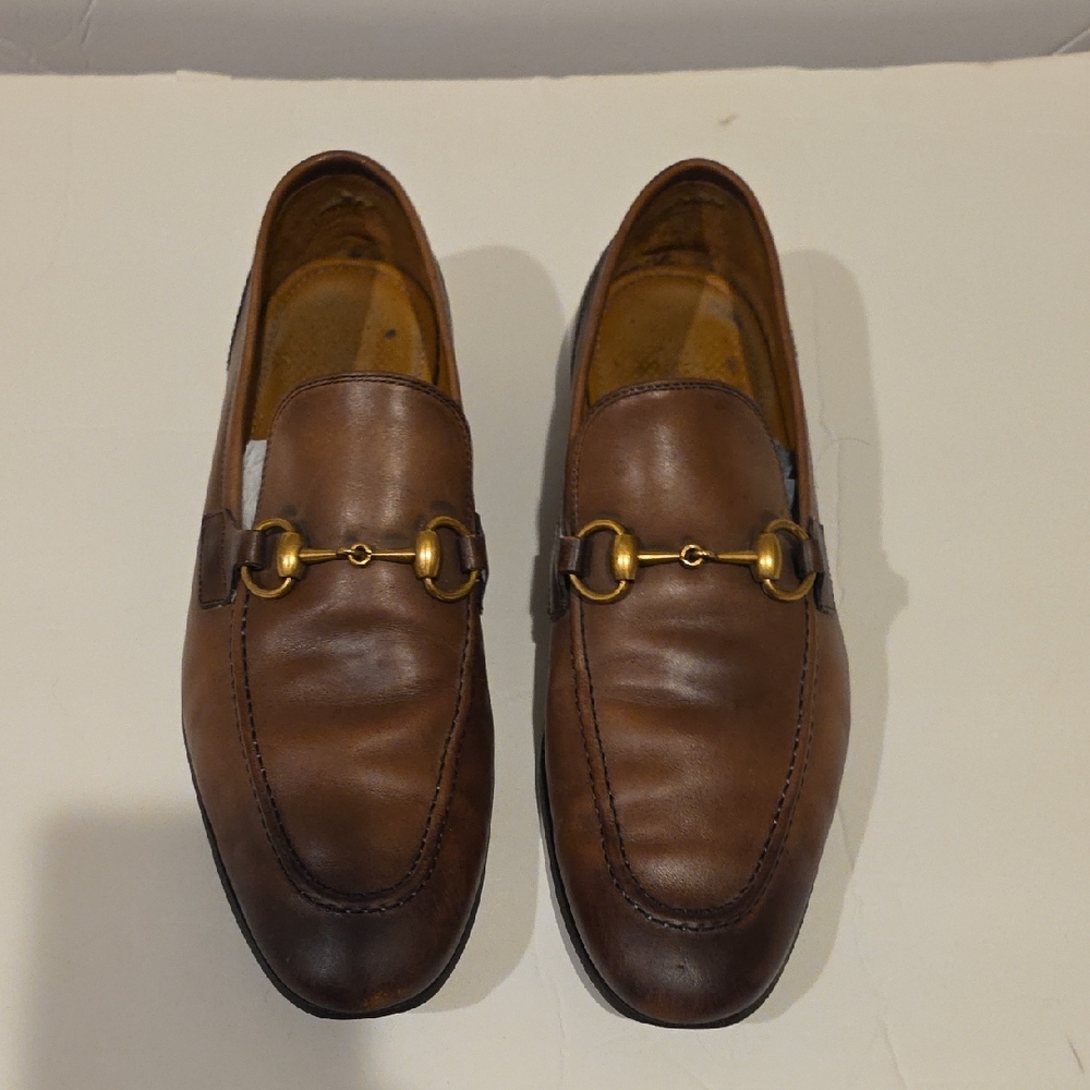 Gucci Brown Leather Horsebit Loafers Uk 6.5 - Picture 5 of 12